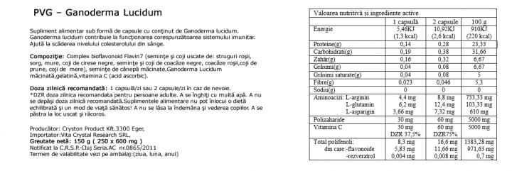 PVG Ganoderma lucidum 250 capsule prospect